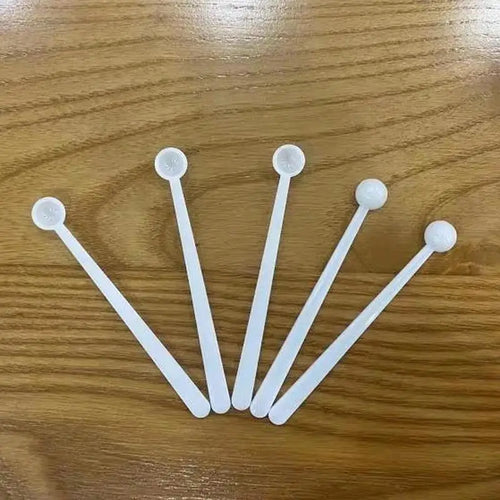 0.15ml 0.075g 75mg Disposable White Plastic Spoon Limit Salt Spoon 83mm Long Handle Measuring Scoop for Powder