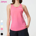 Janya Lightweight Women's Sleeveless Running Tops Breathable Quick Dry Gym Fitness Sports Vest Custom Logo Yoga Tank Top for
