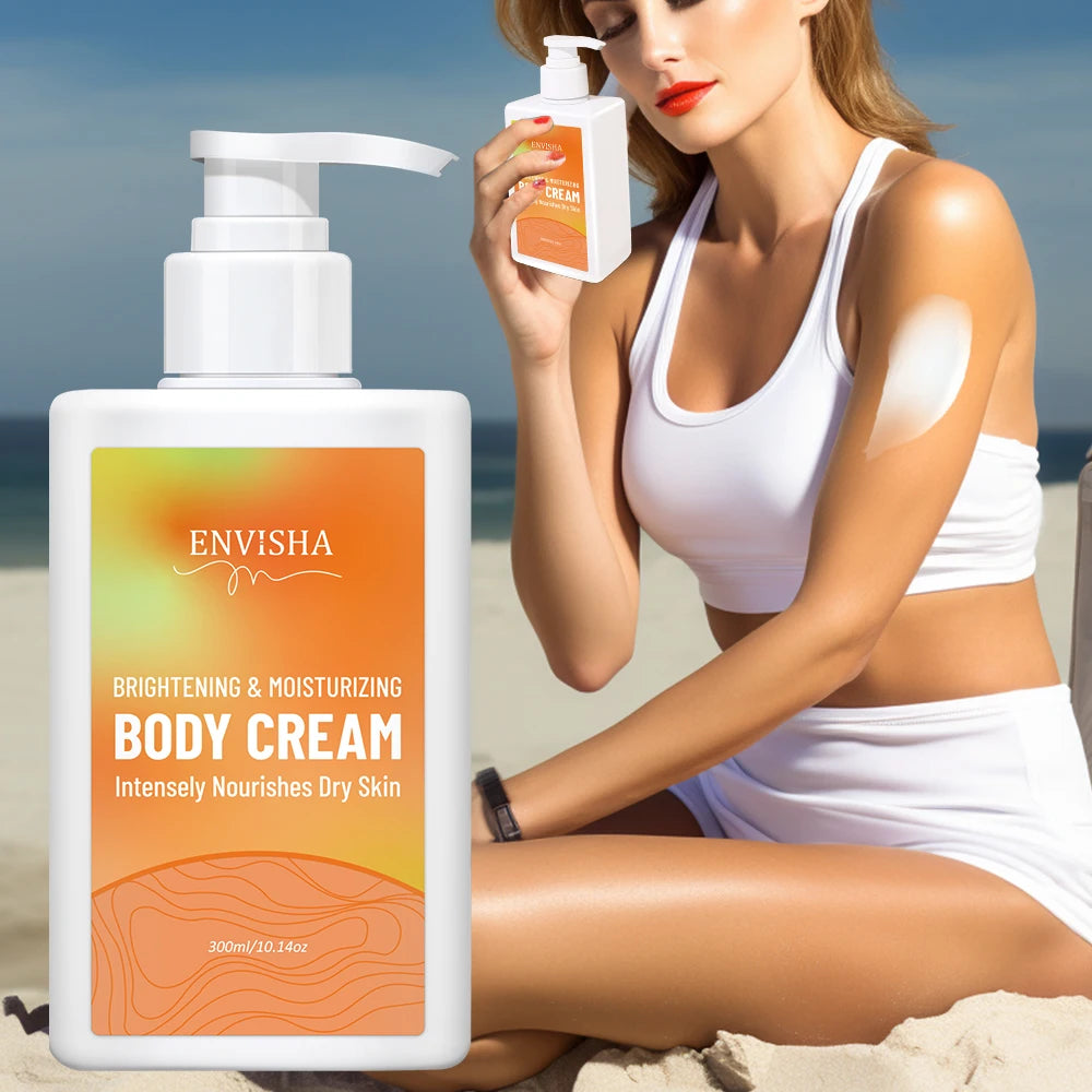 Organic Daily Deep Nourishing Whitening Shea Butter Body and Face Cream Moisturizer for Dry Skin