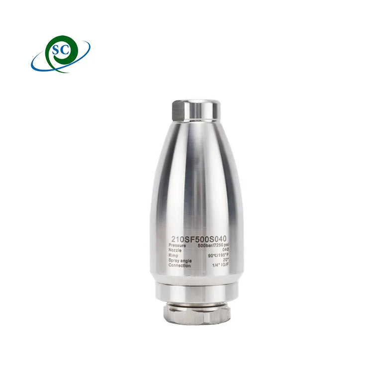 Stainless Steel Cone Jet Turbo Nozzle 500 Bar High Pressure Rottating Washer Spray Nozzles