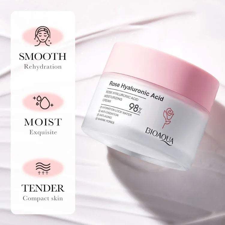 Custom Facial Moisturizer Private Label Pink Brightening Natural Organic Whitening Face Rose Cream