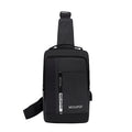 Own Label Casual Hiking Camping Personal Multi Pocket Sling Crossbody Chest Bag With Charging