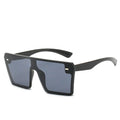 Newest Wholesale One-Piece Gradient Color Rice Nail Shades Rimless Novelty Square Oversized Cool Unisex Large Sunglasses