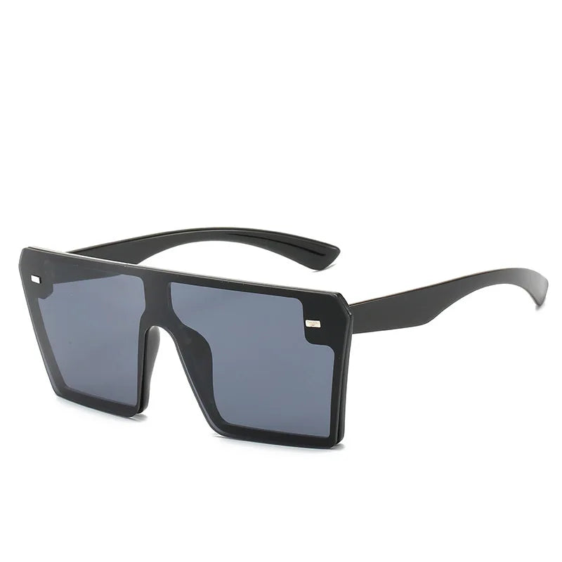 Newest Wholesale One-Piece Gradient Color Rice Nail Shades Rimless Novelty Square Oversized Cool Unisex Large Sunglasses