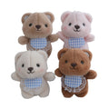 New Design Stuffed Animal Toys Bib Bear Keychain Animal Plush Doll Charm Student Backpack Pendant Mini Teddy Bear Plush Keychain