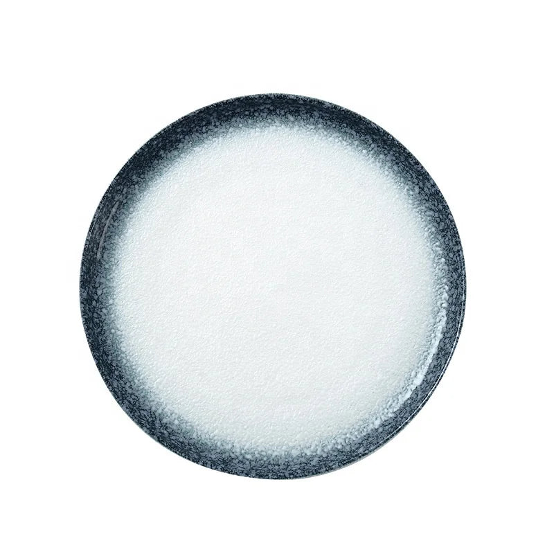 Factory Direct Sell Matte White Frosted Design 8" / 10" Ceramic Dinner Plate Porcelain Cake Sushi Dishes Plate for Hotel