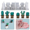 YS DIY Irregular Cactus Refrigerator Sticker Mold Silicone Refrigerator Home Office Decorations Resin Mould Making Candle Tools