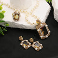Hot Selling 18k Stainless Steel Gold Plated Bridal Wedding Jewelry Sets Luxury Saudi Zirconia Dubai Jewellery Set for Women