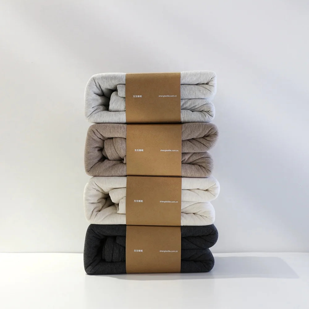 Ready to Ship Luxury 100% Cotton Knitted Jersey Duvet Cover Set Soft Breathable All Season Bedding for Home Hotel