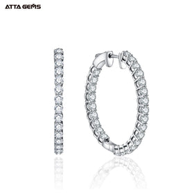 Earrings Moissanite Earrings 925 Sterling Silver D Color VVS Moissnite Diamond Drop Hoop Women Charm Earrings