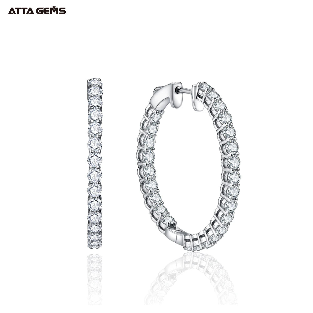 Earrings Moissanite Earrings 925 Sterling Silver D Color VVS Moissnite Diamond Drop Hoop Women Charm Earrings