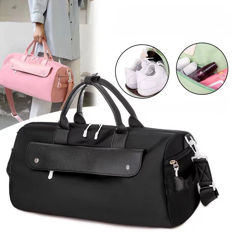 Latest Design Wholesale Fashion Waterproof Oxford Travel Sports Duffel Bag Custom Portable Dry and Wet Separation Gym Yoga