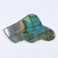DIY Natural Labradorite Face Jade Roller and Gua Sha Tools Set Orange with Package Box Skin Care & Tools