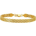 Minimalist Metal Chain 18K Gold Stainless Steel Bracelet Solid Mesh Bracelet for Women