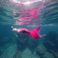 Women's Mermaid Tail Bikini 2 Piece Set Swaddle with Monofin and Flipper Waterproof Quick Dry Print Design Plus Size Swimmings