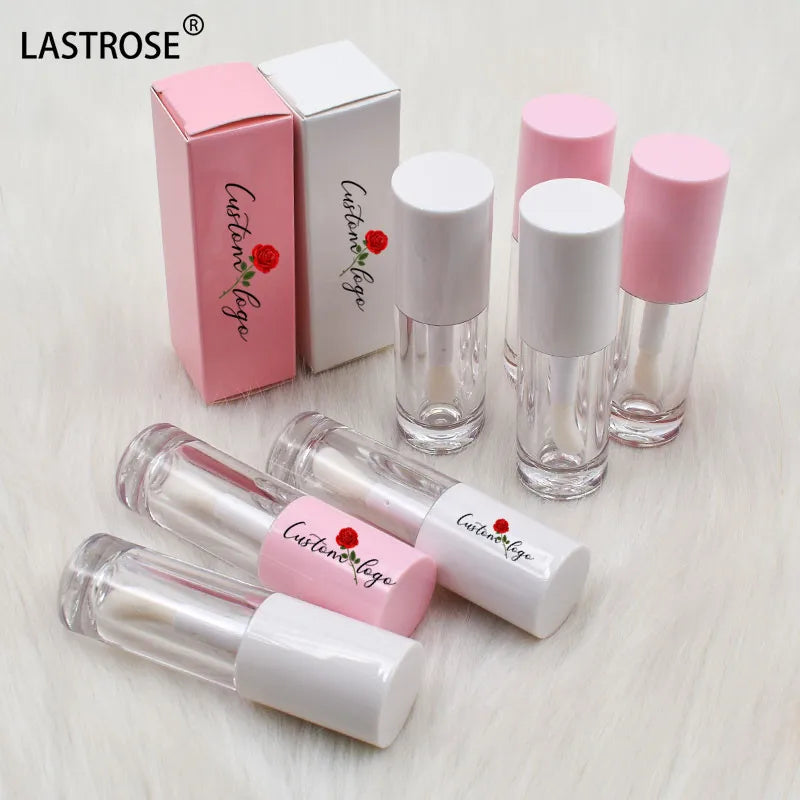 Custom LOGO Empty Round Lip Gloss Tubes10ml 15ml Lip Gloss Squeeze Tube for Balm Lipgloss Containers Mini Soft Tube