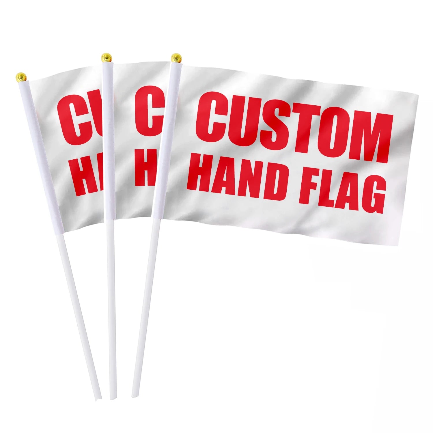 Wholesale Cheap Country Hand Wave Flag Fast Delivery Polyester Printing Low Moq Parade Custom Mini Hand Flags with Pole