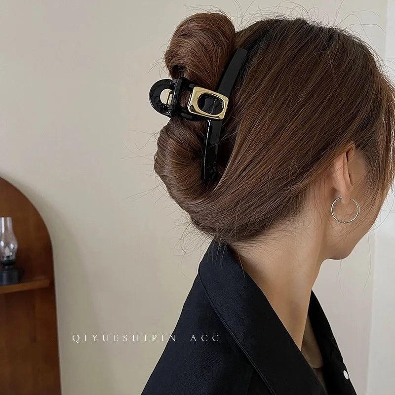 ShangHai Hot Selling New Women's Hair Clip Acrylic Retro Elegant Hair Clip Simple and Fashionable Hair Clip Korean Style