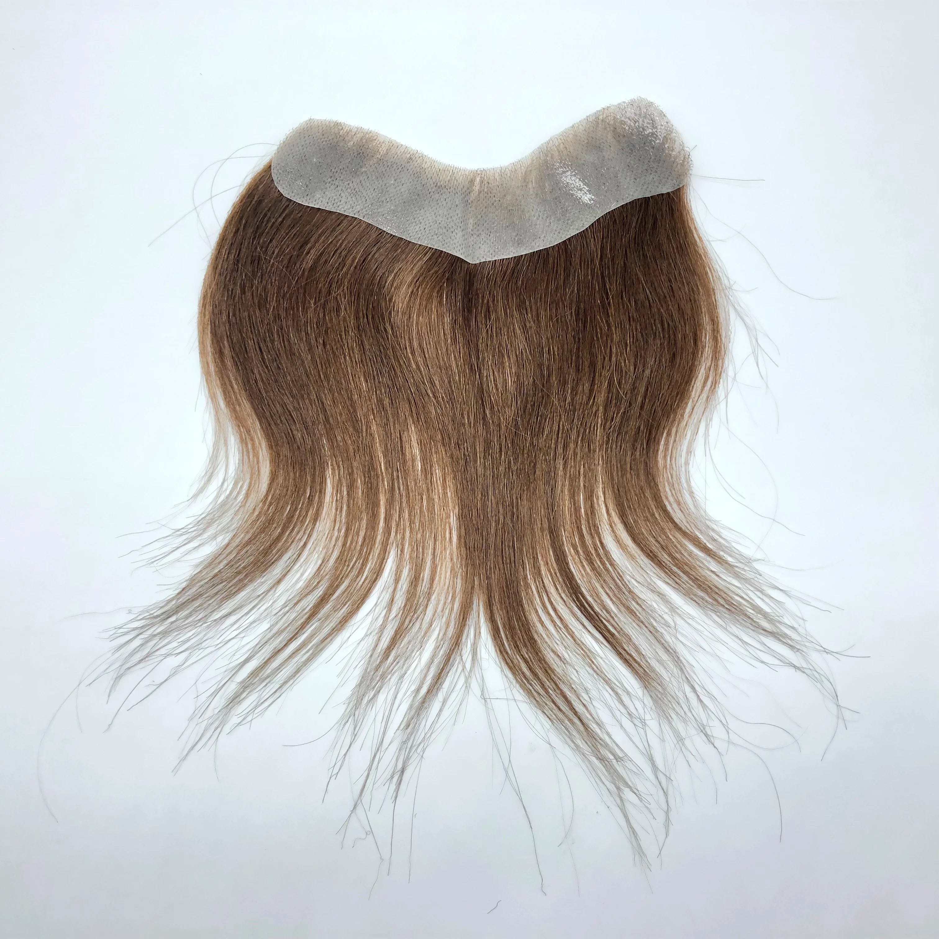 AU Easy to Wear Hair Replacement System 100% Density Natural Male Hair Extensions PU Skin Frontal Hairline