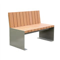 Outdoor Park Wood Plastic Composite Bench Seat Outside Urban Furniture Street Bench Seating Public Garden Patio Chair Bench