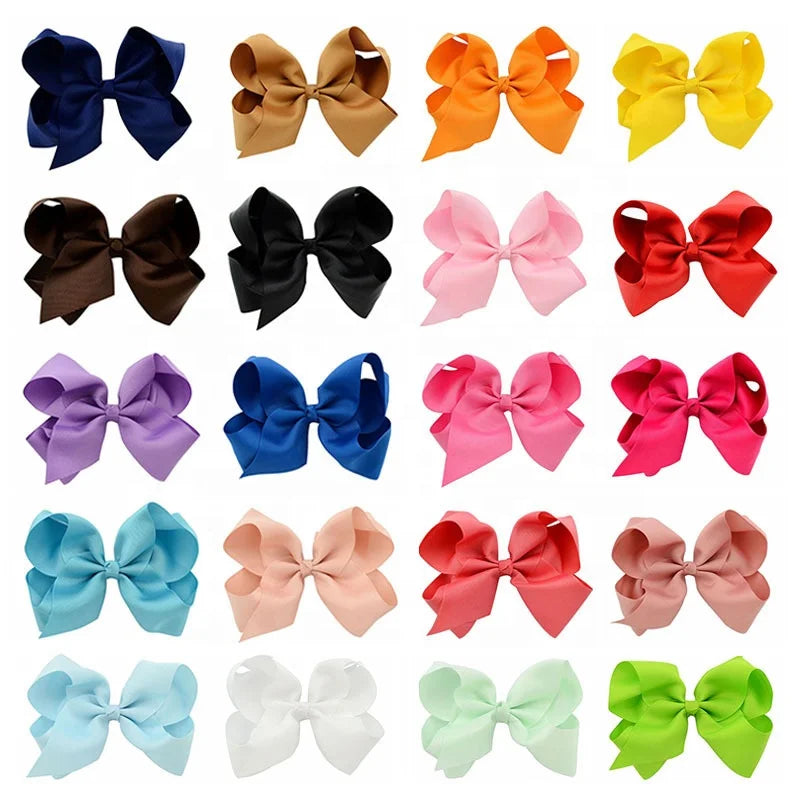 3inch Big Bow Colorful Hairpin Kids Dovetail Bow Hairgrip Barrettes Infant Girls Ribbon Hair Bows Clip Hair Accessories