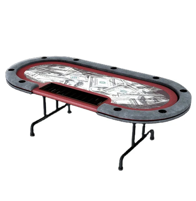 Table Top Convenient Casino 1-9 Player Poker Table No Assembly Required  Texas  Poker Playing Card Oval Customize