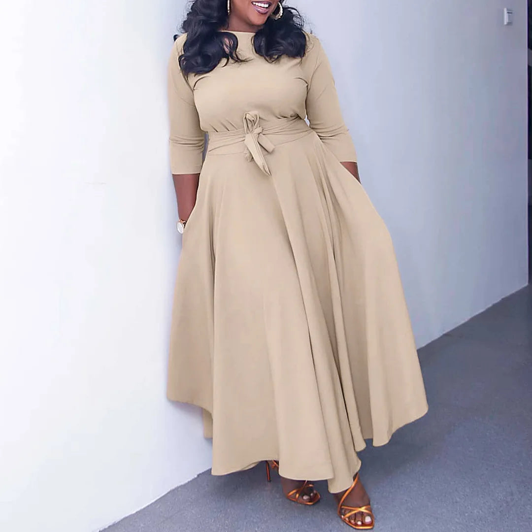 S-3XL New Fashion Dress for Spring and Summer African Large Skirt Strap Casual Dress