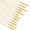 Fashion 18K Gold Plated Non Tarnish Vertical Astrology 12 Horoscope Stainless Steel Zodiac Sign Necklace Jewelry for Women