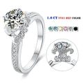 Abiding Jewelry Factory Custom Engagement Jewelry Wholesale GRA Luxurious 6.5mm 1CT Moissanite Rings
