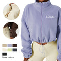 Joyyoung Yoga Sports Winter Fashion Fleece Long Sleeve Jacket Thickness Women Collar Zipper Sports Top With Warm Casual Jacket