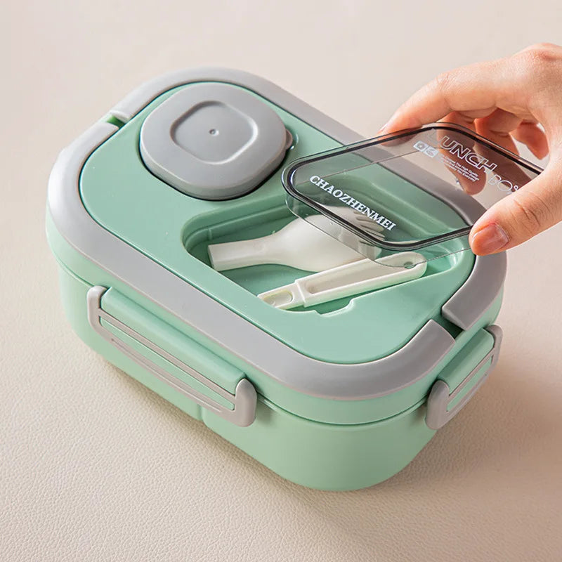 Insulated Lunch Box Oval sealed Fresh-keeping Lunch Box Double-layer Household Office Adult Work Bento Box Can Be Microwaved