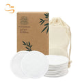 Eco-friendly 3.15" Round Washable Facial Cleansing Pads Organic Laundry Bag Soft Makeup Remover Reusable Bamboo