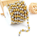 Wholesale Polished Ball Gold Plated Chain Beads Stainless Steel Chains for Jewelry Making Accessories