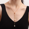 Goth Adjustable Pulling Snake Clavicle Chain Necklace for Women Wedding Pearl Pendant Choker Neck Jewelry