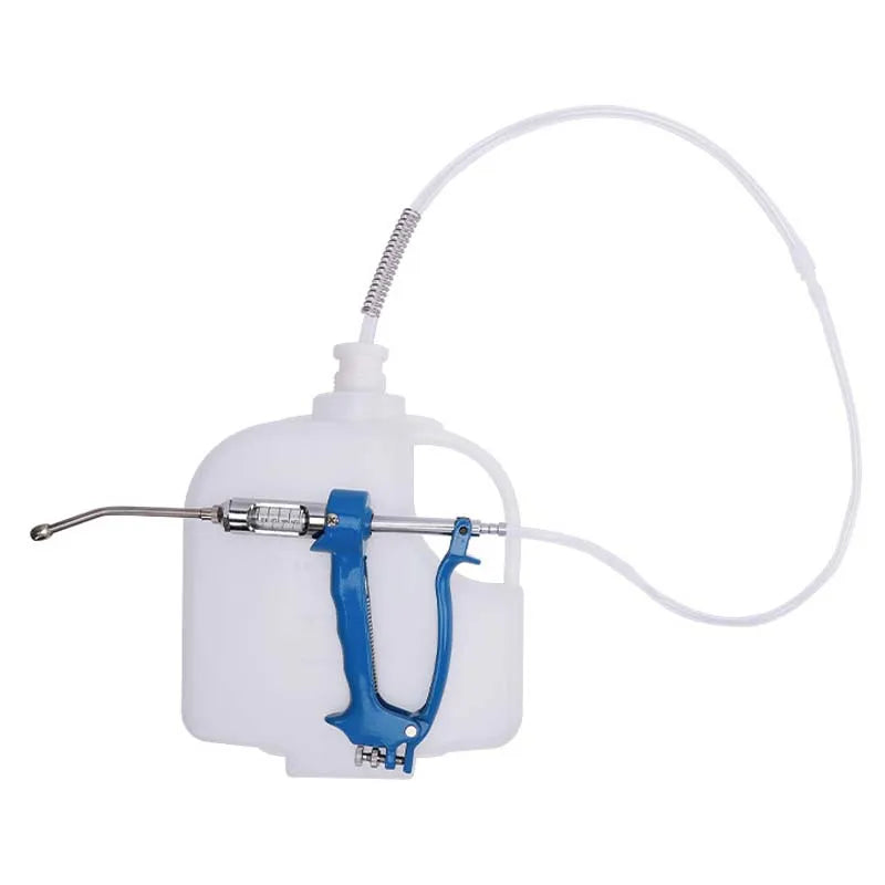 Without 10ml Veterinary Animal Injection Drencher Gun Continuous Adjustable Automatic Cattle Metal Drenching Gun