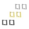 Accessories Acero Inoxidable Pvd Stud Hot Sale Stainless Steel Earring Rectangle Shape Earring for Men