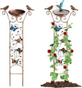 New Bird Bath Hanging Basket Arch Trellis Aluminum Alloy Butterfly Plant Stand Climbing Plants Garden Decoration