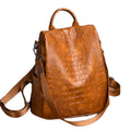 2024 Oem Luxury Brown Colour extra Large Leather Backpack for Women