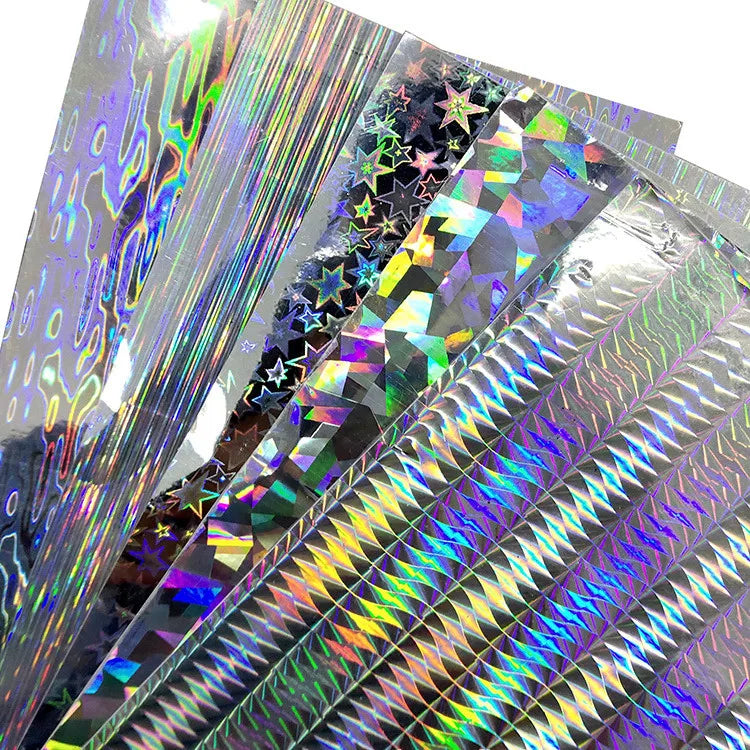 Factory Supply Transparent 3d Sticker 20x10cm DIY Fish Scale Flash Lure Bait