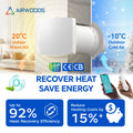 2024 HRV Single Room Ductless Wall Mounted Heat Recovery Ventilation Fresh Air Recuperation System Heat Recuperator Bypass