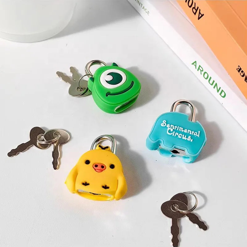 Manufacturer Custom Colorful Min Cute Metal and Silicone Diary Decorative Padlock Creative Gifts for Kids