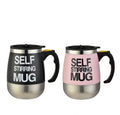 400ml Double Wall Stainless Steel Unique Auto Stirring Cup Black Smart Milk Coffee Creative Electric Self Stirring Mug