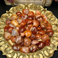 Natural Crystals Crafts Quartz Agate Folk Carving Red Carnelian Heart for Decoration