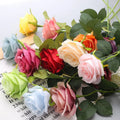 Hot Sale Wedding Single Stem Wedding Silk Roses Artificial Flower Rose for Home Indoor Decoration