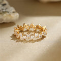 Newest Trendy 18K Gold Plated Geometry Stainless Steel Ring