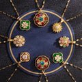 G1322 Spin Pendant Jewelry Rotating Four-leaf Clover Flower Spinner Necklaces Rotatable Fidget Spinning Rotate Anxiety Necklace
