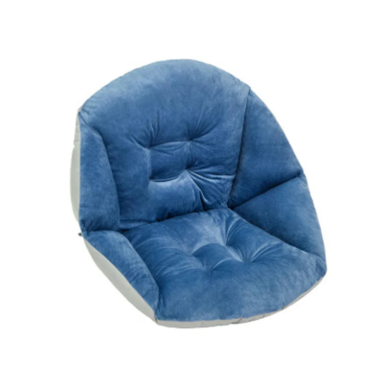 Shell One-Piece Seat Cushion Chair Cushion Rabbit Fur Antlers Half-Enclosed  Plush Desk Cushion for IndoorOfficeCar