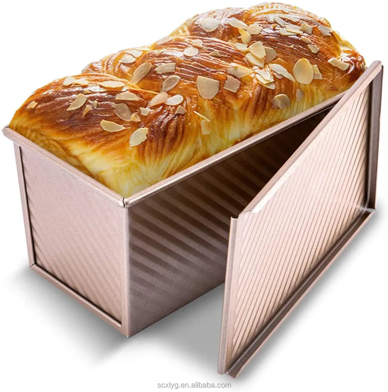 Hot-selling Loaf Pan Bread  Corrugated  Baking Pans 450g Non-stick Egg Toast Box