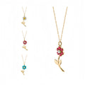 Dainty Flower Pendant Necklace Adorned with Colorful 3A Zircon 18K Gold Perfect for Everyday Wear Necklace