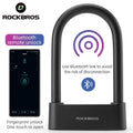 ROCKBROS Smart Bicycle U Lock Anti-theft Fingerprint Bike Lock Bicycle Alarm Bicycle Wire Lock